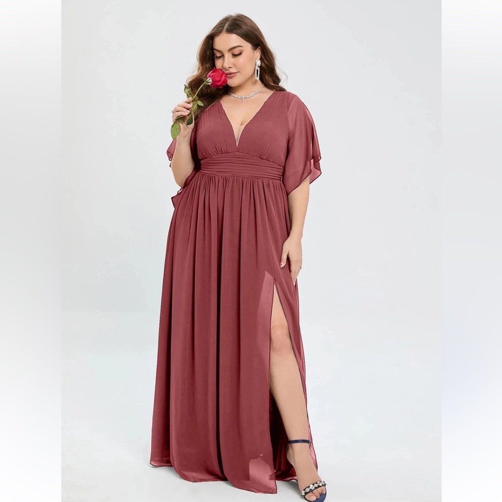 Elegant Mauve Maxi Dress size 12